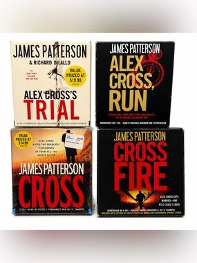 James Patterson Alex Cross Audiobook CD Lot 4 Cross Fire Trial Run Cross Bundle